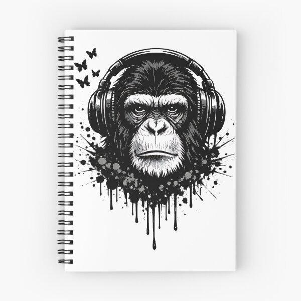 Item preview, Gorilla with headphones designed and sold by bobcatmarty.