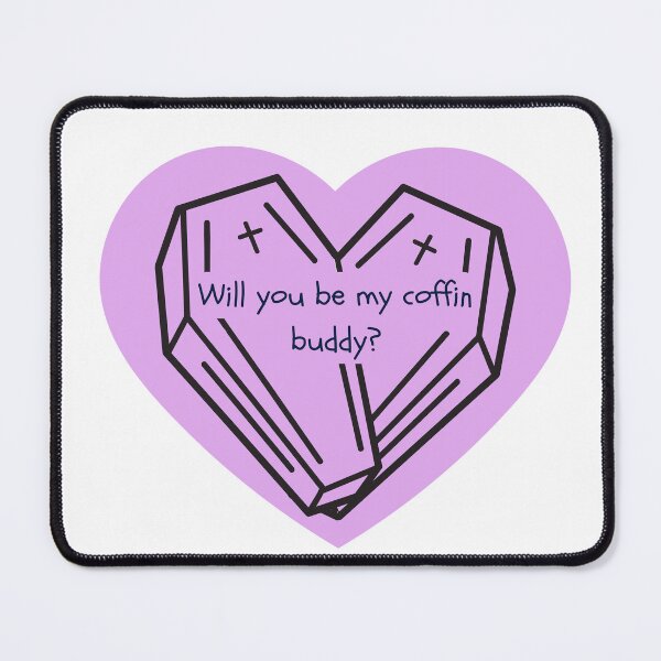 Item preview, Will You Be My Coffin Buddy? – Cute Gothic Valentine Heart designed and sold by GraveyardGlam.