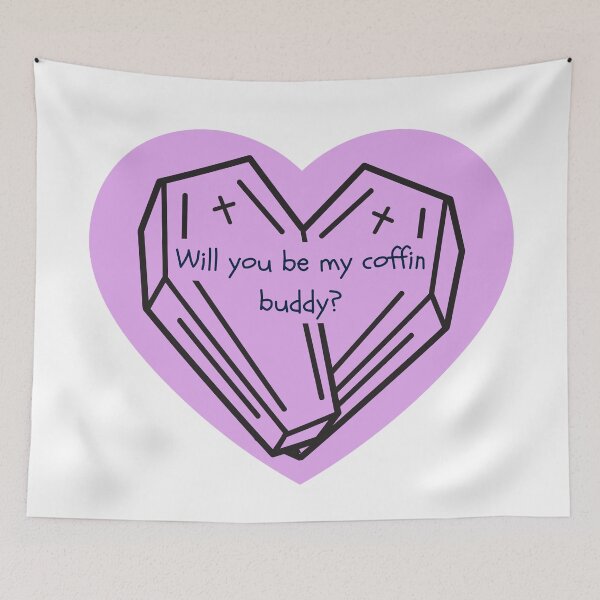 Item preview, Will You Be My Coffin Buddy? – Cute Gothic Valentine Heart designed and sold by GraveyardGlam.
