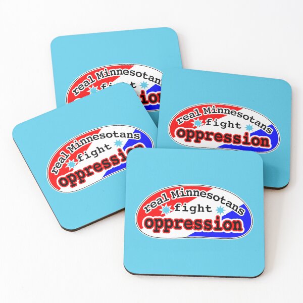 Item preview, Real Minnesotans fight oppression, red white and blue background designed and sold by mntimg.