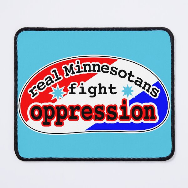 Item preview, Real Minnesotans fight oppression, red white and blue background designed and sold by mntimg.