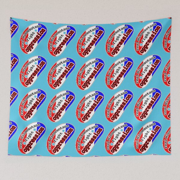 Item preview, Real Minnesotans fight oppression, red white and blue background designed and sold by mntimg.