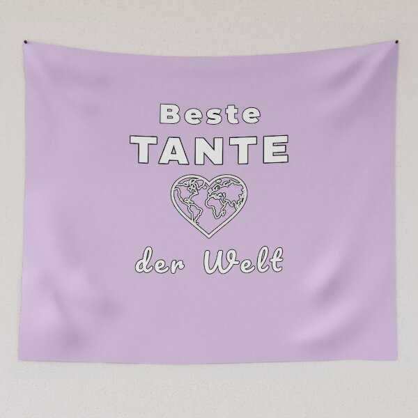 Item preview, World's Best Aunt - Heart World Map Design designed and sold by SouthVibeDesign.