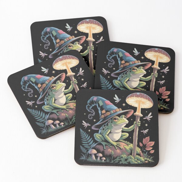 Item preview, Goblincore Frog Wizard Fantasy Art Sticker & T-Shirt | Cozy Mushroom Aesthetic designed and sold by Youpiworld.