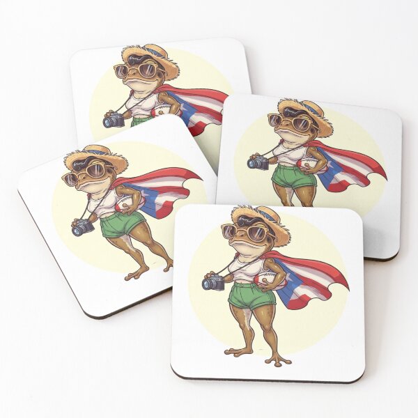 Item preview, Puerto Rico Frog Patriotic Summer Camera Football Design  designed and sold by ArtFromBeyond.