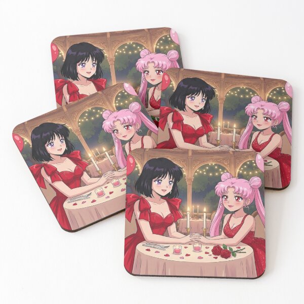 Item preview, Hotaru and Chibiusa on a Valentine's Date designed and sold by Solace Sparkles.