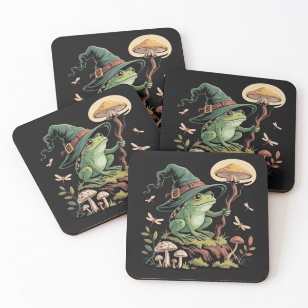 Item preview, Goblincore Frog Wizard Fantasy Art Sticker & T-Shirt | Cozy Mushroom Aesthetic designed and sold by Youpiworld.