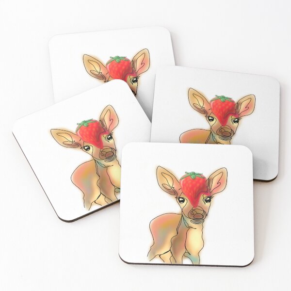 Item preview, Danielle the Deer with strawberry Hat – animalzinhats designed and sold by Ashley’sAnimalz.