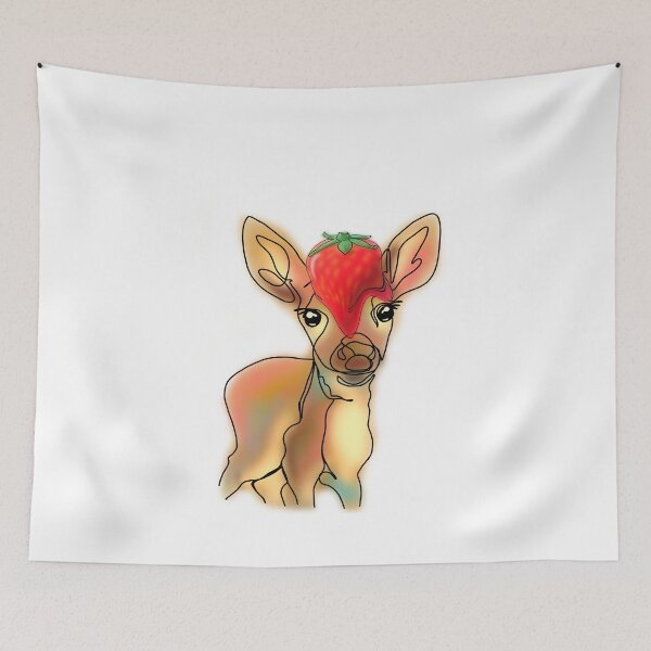 Item preview, Danielle the Deer with strawberry Hat – animalzinhats designed and sold by Ashley’sAnimalz.