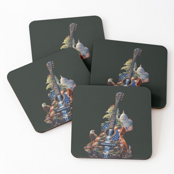 Item preview, President's Day Patriotic Guitar Emblem designed and sold by Create Nest.