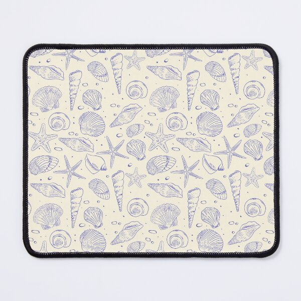 Item preview, Summer nautical Blue Seashells Pattern designed and sold by Deepness2023.