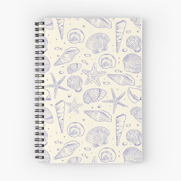 Item preview, Summer nautical Blue Seashells Pattern designed and sold by Deepness2023.