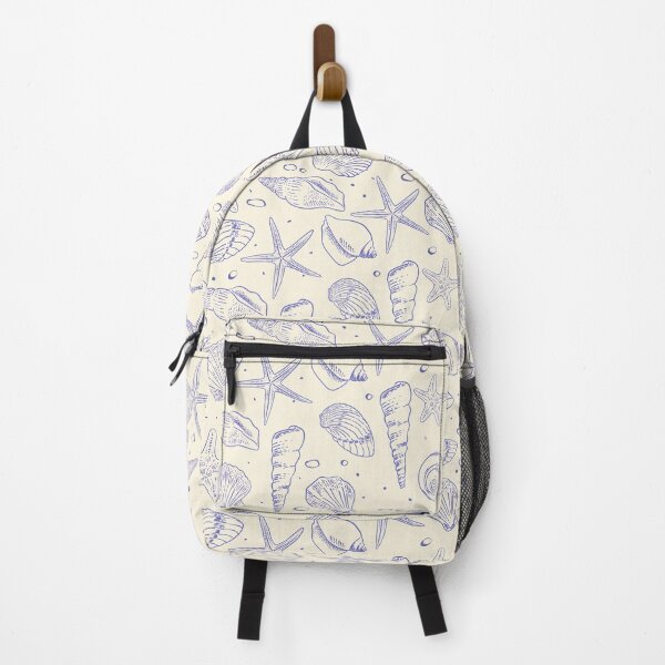 Item preview, Summer nautical Blue Seashells Pattern designed and sold by Deepness2023.
