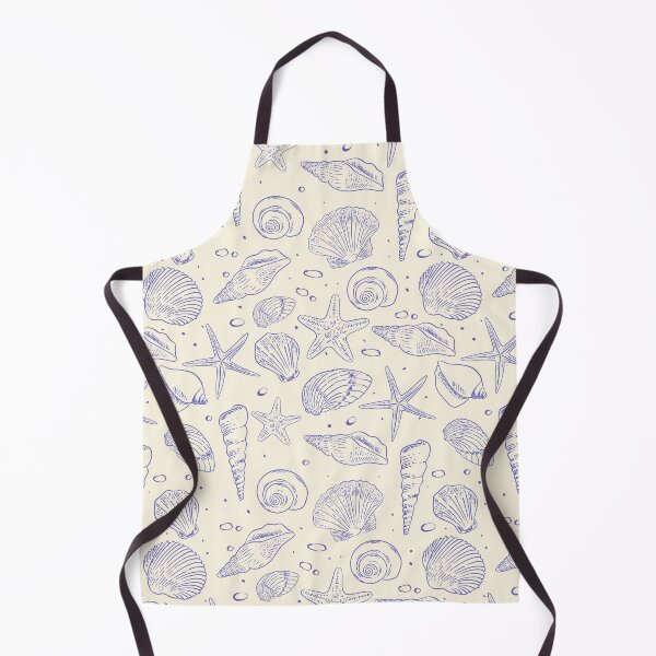 Item preview, Summer nautical Blue Seashells Pattern designed and sold by Deepness2023.
