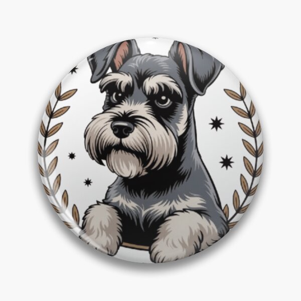 Item preview,  Miniature Schminiature schnauzer clubnauzer Club Badge T-Shirt & Sticker | Proud Mini Schnauzer Owner Design designed and sold by Youpiworld.