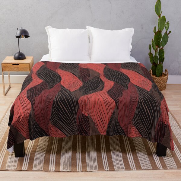 Item preview, Dark Red and Black Wavy Line Art designed and sold by Piotrek0001.