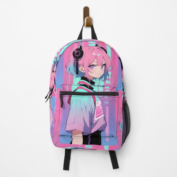 Item preview, Neon Dreamer – Cyberpunk Anime Girl with Headphones designed and sold by Dyan4.