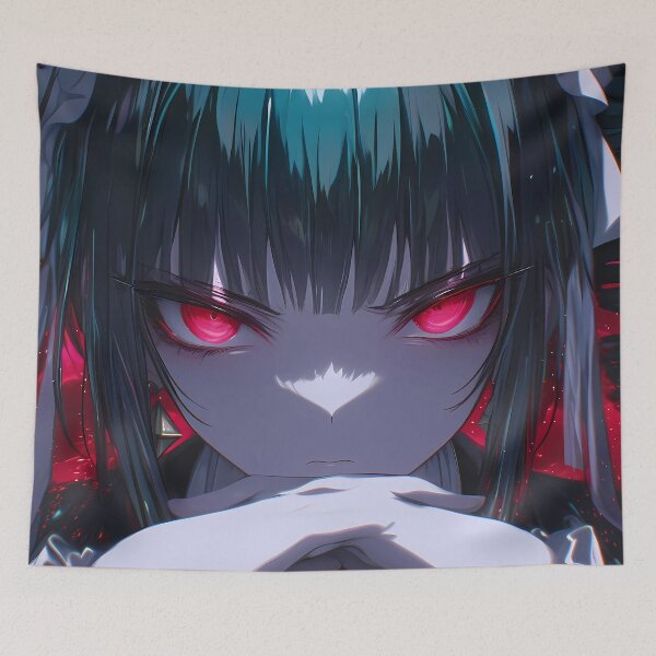 Item preview, Celestia Ludenberg Danganronpa Gothic Maid Red Eyes Stare designed and sold by mildaclairmo.