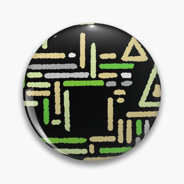 Item preview, Multicolored geometric ethnic pattern black green yellow designed and sold by fuzzyfox.