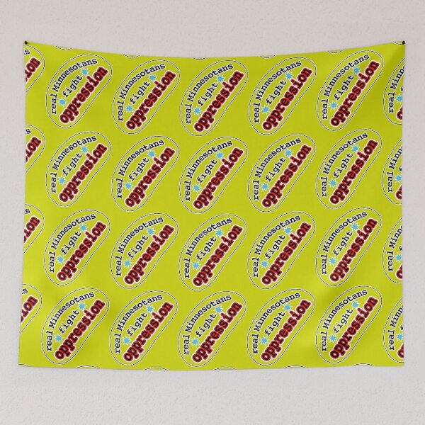 Item preview, Real Minnesotans fight oppression, yellow background designed and sold by mntimg.