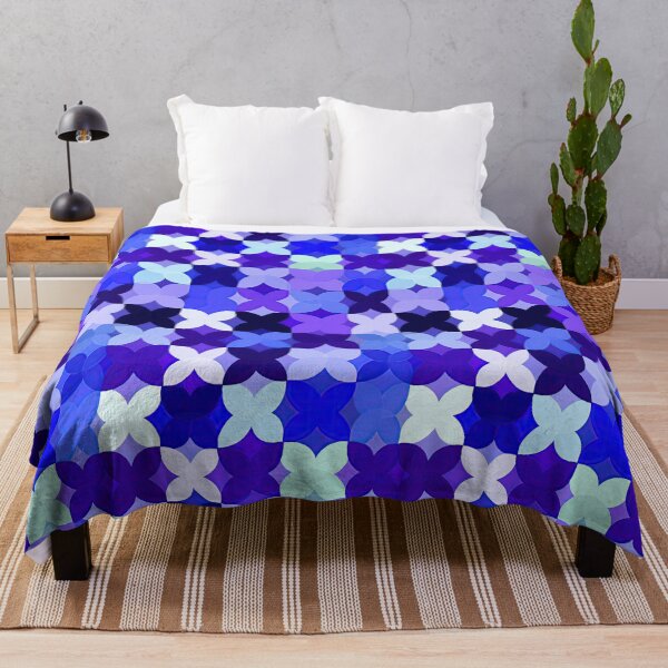 Item preview, Vibrant Blue and Purple Cross Hatch designed and sold by Piotrek0001.