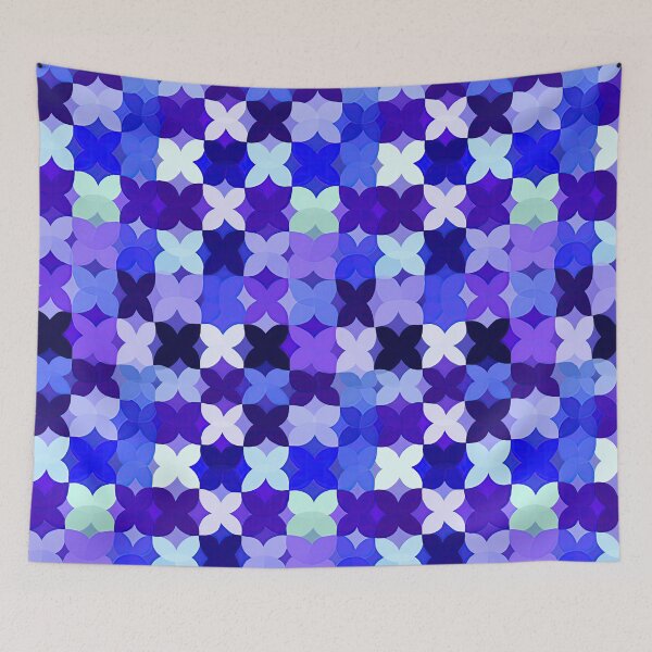 Item preview, Vibrant Blue and Purple Cross Hatch designed and sold by Piotrek0001.