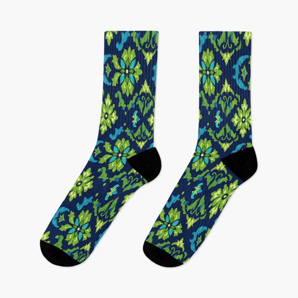 Item preview, Ornate Green and Blue Floral Damask designed and sold by Piotrek0001.
