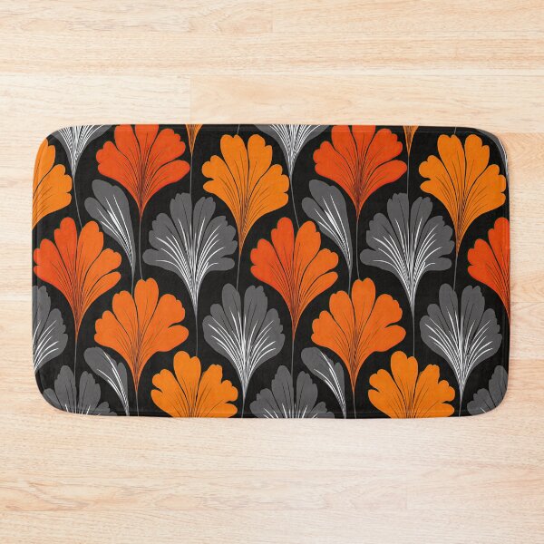 Item preview, Art Deco Black and Orange Fan Leaf designed and sold by Piotrek0001.