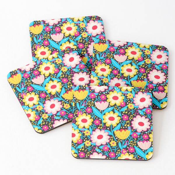 Item preview, Psychedelic blooms pattern designed and sold by Clara Fruggeri.