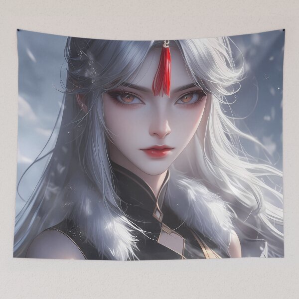 Item preview, Ningguang Genshin Impact Regal Silver Hair Portrait designed and sold by mildaclairmo.
