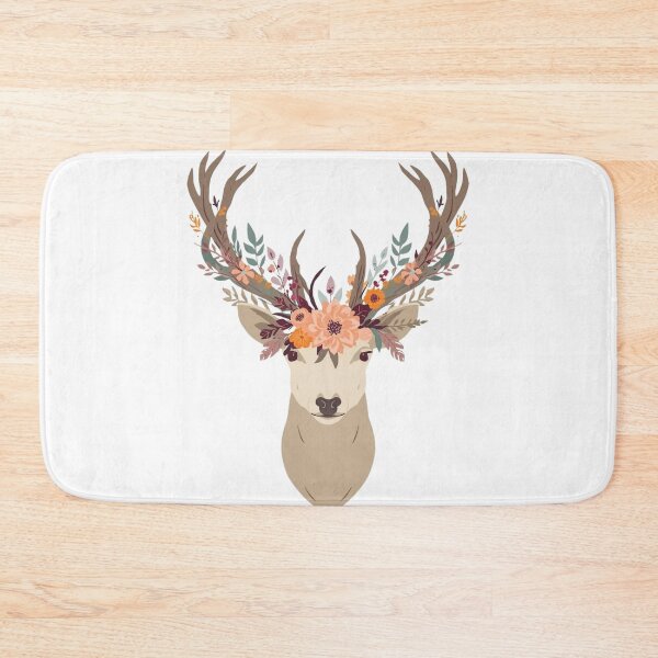 Item preview, Floral Deer Illustration designed and sold by Shops-Coa.