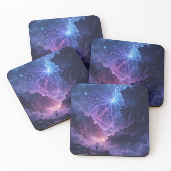 Item preview, Cosmic Convergence – Astral Energy Fantasy Landscape Art designed and sold by infiniterealmsX.