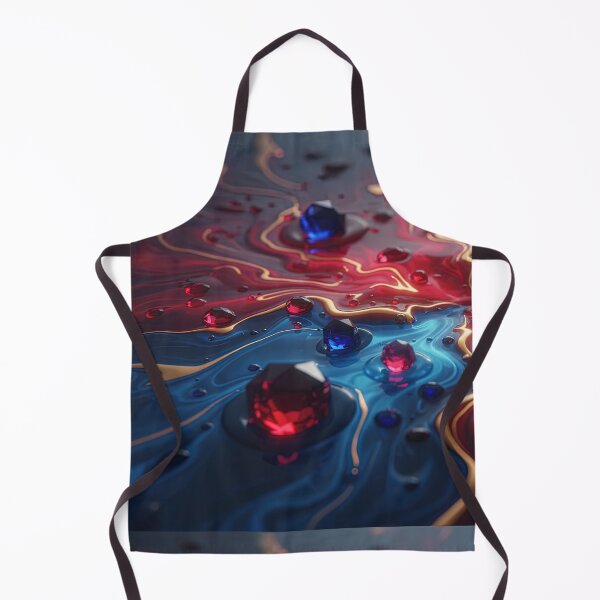 Item preview, Neon Liquid Crystal Fluid Abstract in Teal and Gold designed and sold by BrickByDream.