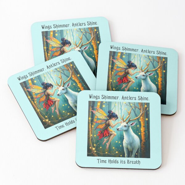 Item preview, Wings Shimmer. Antlers Shine. Time Holds Breath. Enchanted designed and sold by Sachie's Studio.
