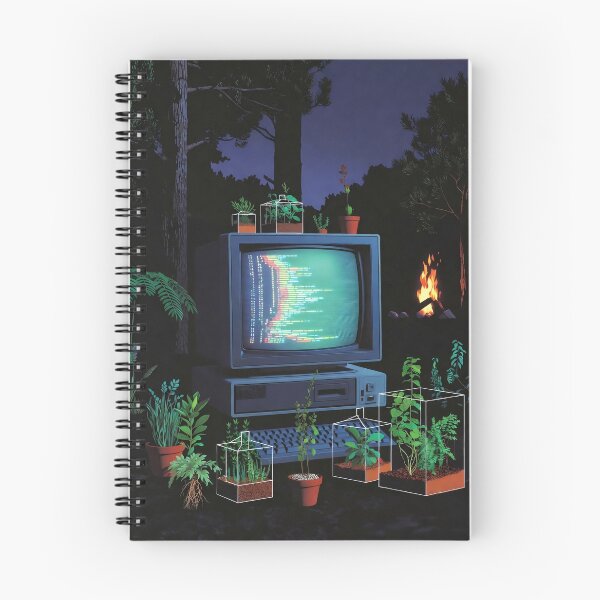 Item preview, Green Code Wilderness - Retro Cyberpunk Nature Art | Home Office & Gaming Setup Decor designed and sold by LuxeBuzz.