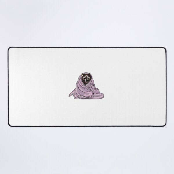 Item preview, SAD racoon with cozy blanket designed and sold by Claudi's Palette.