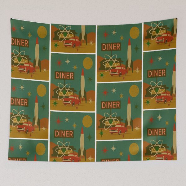 Item preview, Vintage Rocket Diner designed and sold by Jeffsredbubble.