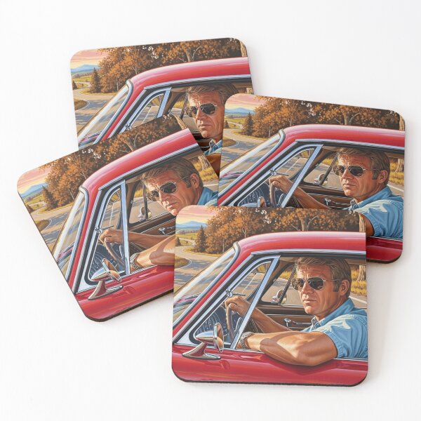 Item preview, Steve McQueen - Autumn Tour: Red Classic Coupe at Sunset designed and sold by Art's Diner.