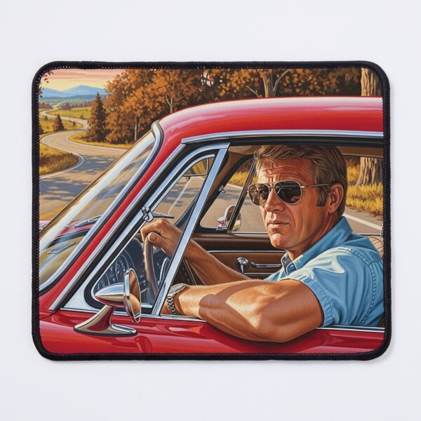 Item preview, Steve McQueen - Autumn Tour: Red Classic Coupe at Sunset designed and sold by Art's Diner.