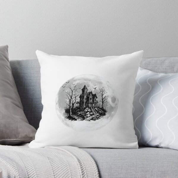 Item preview, Haunted House Moon – Gothic Horror Night Illustration designed and sold by GraveyardGlam.