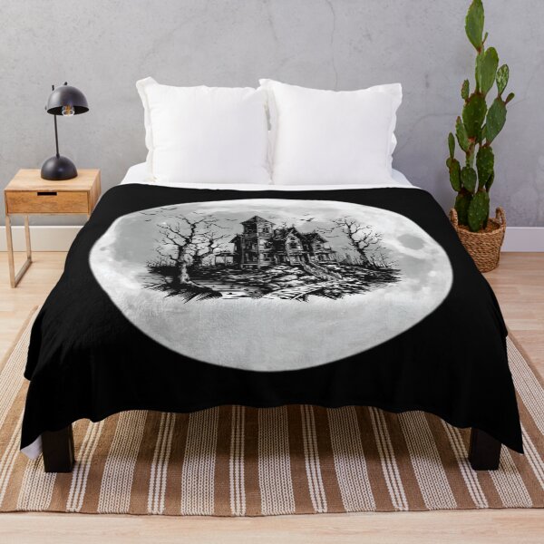 Item preview, Haunted House Moon – Gothic Horror Night Illustration designed and sold by GraveyardGlam.