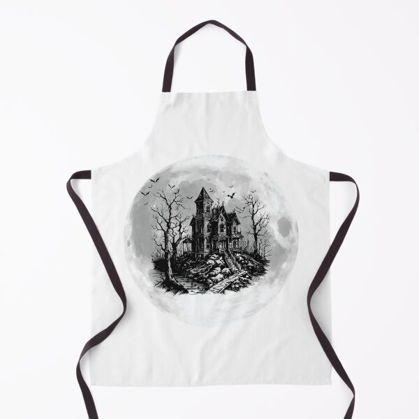 Item preview, Haunted House Moon – Gothic Horror Night Illustration designed and sold by GraveyardGlam.