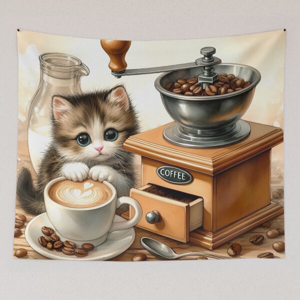 Item preview, Purrfect Morning Brew designed and sold by TinCatOutPost.
