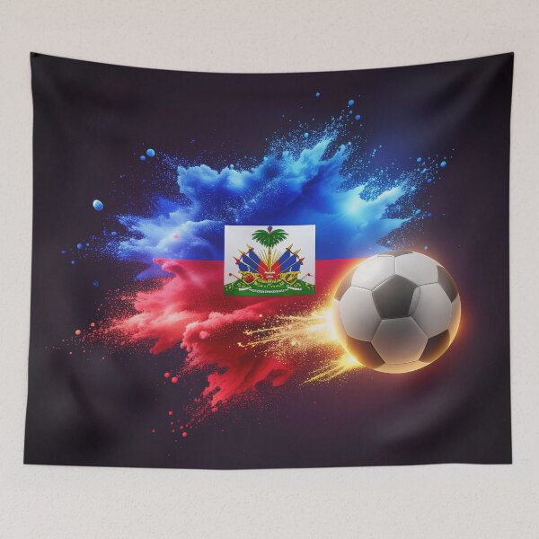 Item preview, Elegant Haiti World Cup 2026 Soccer Fan Pride Art designed and sold by BrickByDream.