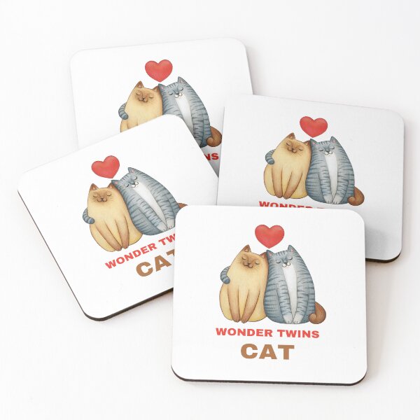Item preview, Wonder Twins Cats - Cute Cuddling Kittens with Heart designed and sold by Ink & Soul.