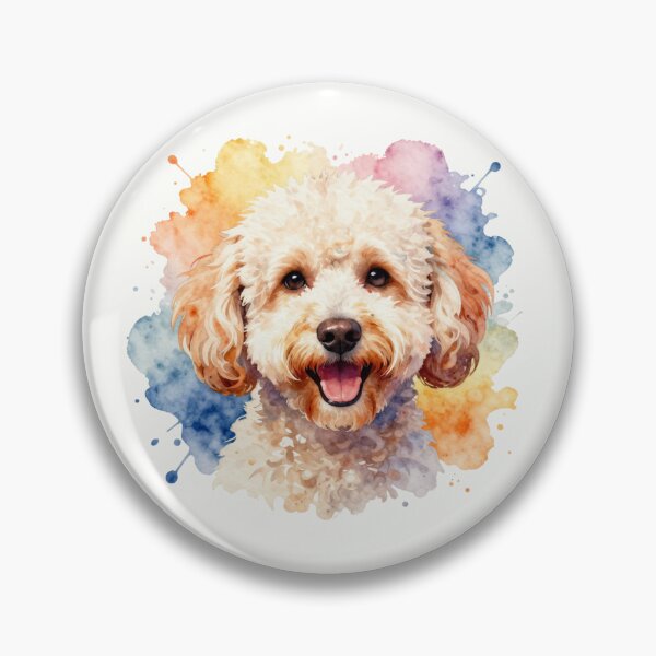 Item preview, Watercolor Lagotto Romagnolo Portrait with Color Splash designed and sold by ZoesPlace.