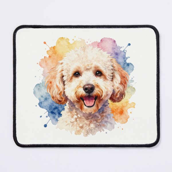 Item preview, Watercolor Lagotto Romagnolo Portrait with Color Splash designed and sold by ZoesPlace.