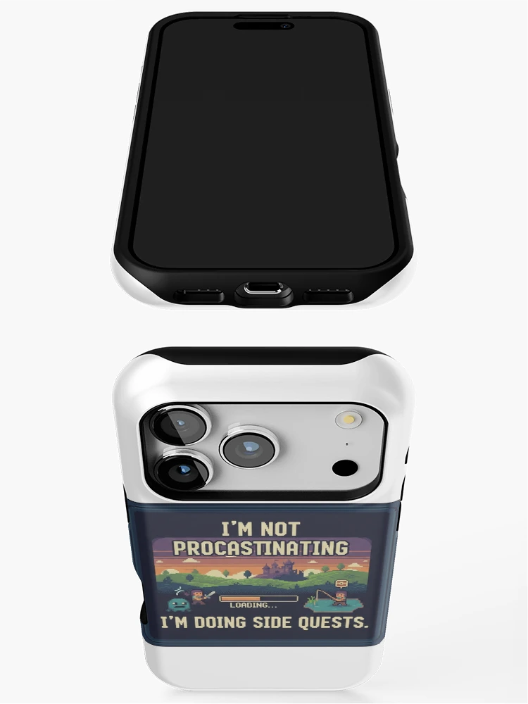 Thumbnail 3 of 4, iPhone Case, Procrastinating designed and sold by frowsty.