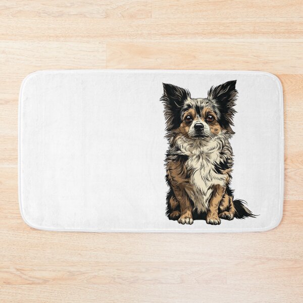 Item preview, Blue Merle Long Hair Chihuahua Dog Illustration designed and sold by whyitsme.
