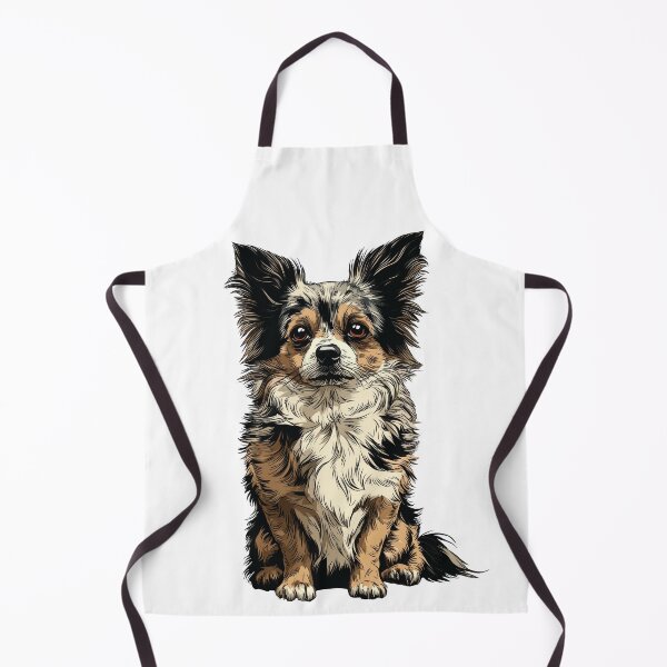 Item preview, Blue Merle Long Hair Chihuahua Dog Illustration designed and sold by whyitsme.